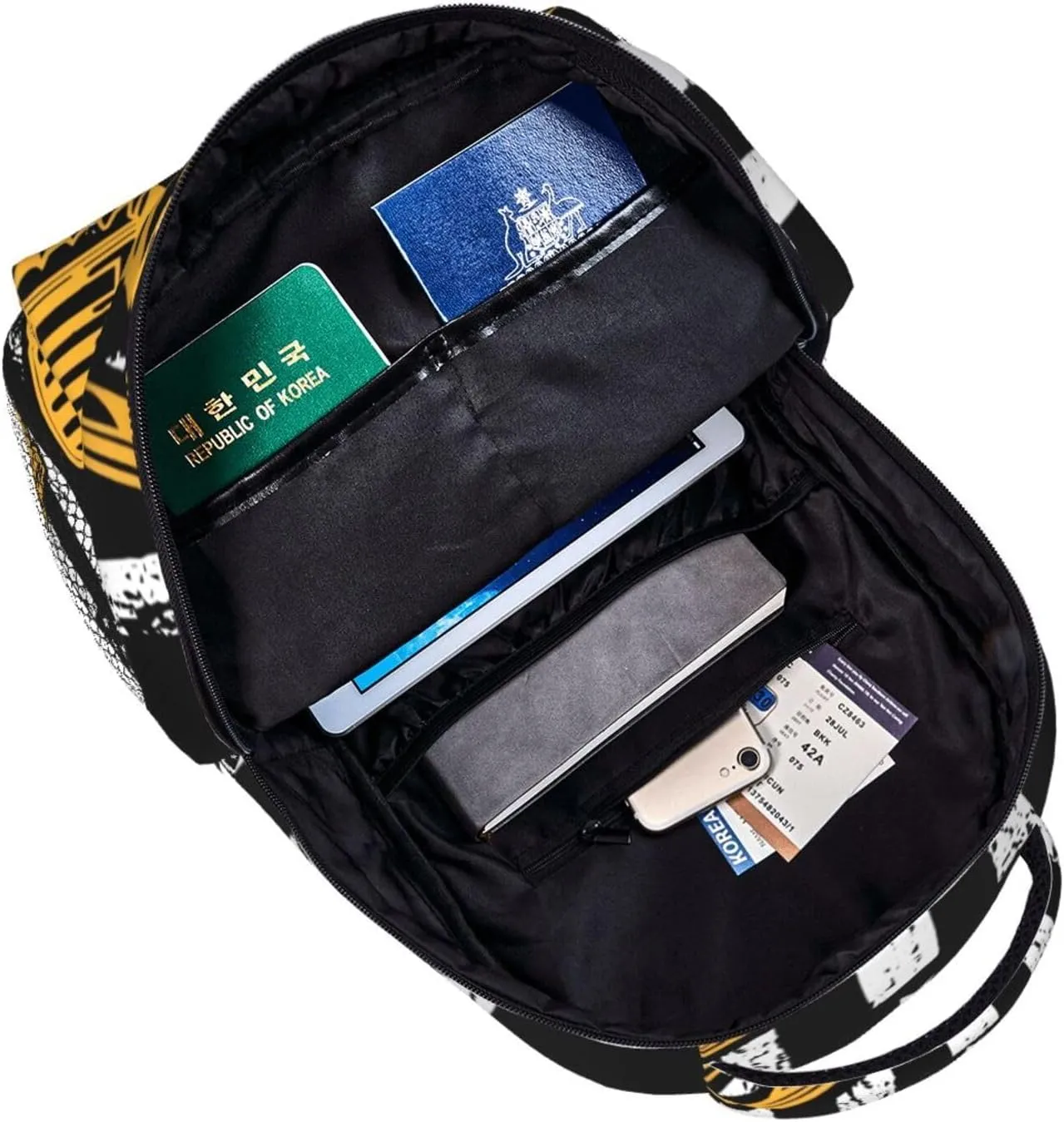 Excavator American Flag Backpack Lightweight Laptop Backpack Casual Daypack Travel Double Shoulder Bag For Women Men