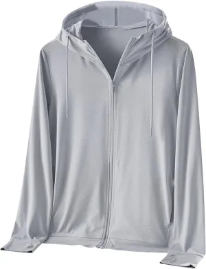 Exquisite UV Proof Hoodies Sunwear Jackets for Men Ice Feeling Outdoor Going Out Long-sleeve Loose Sun Protection Coat