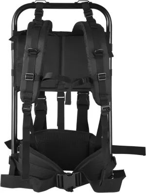 External Frame Hiking Backpack - Foldable Aluminum Hunting Pack Frame │ 60kg Load Capacity │ Adjustable Top Frame & Breathable Mesh For Camping, Hiking, Travel (Black)