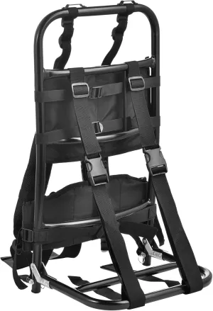 External Frame Hiking Backpack,Heavy Duty Aluminum Frame Hiking Backpack,Foldable Hunting Pack Frames Hikings Backpacks Frames Can Load 132Lbs For Hikings,Travel,Mountaineering,Hunting,Black