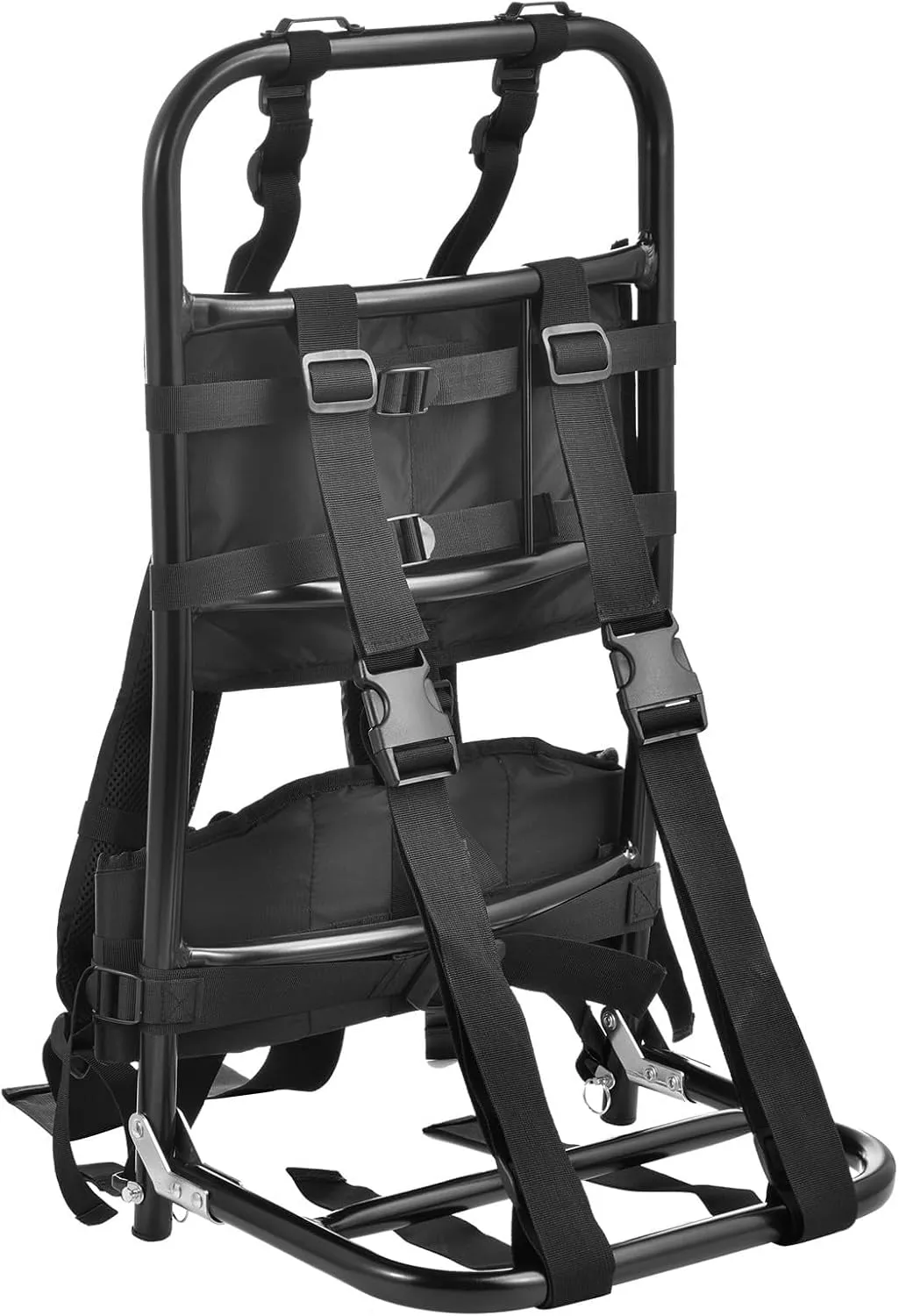 External Frame Hiking Backpack,Heavy Duty Aluminum Frame Hiking Backpack,Foldable Hunting Pack Frames Hikings Backpacks Frames Can Load 132Lbs For Hikings,Travel,Mountaineering,Hunting,Black