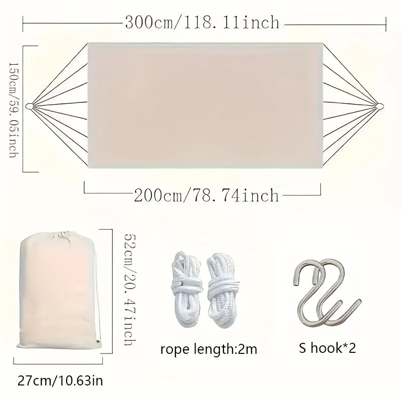 Extra Wide And Thick Canvas Outdoor Hammock 2 Person Double Luxury Hammock Swing Mesh Chair