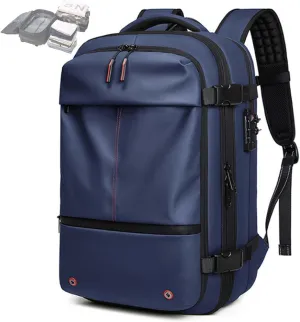 Ezyvac Backpack, Vacuum Seal Travel, Easyvacpac Backpack, 60L Expandable Vaccage Bag Water Resistant (Blue, 19.3 * 12.6 * 6 in)