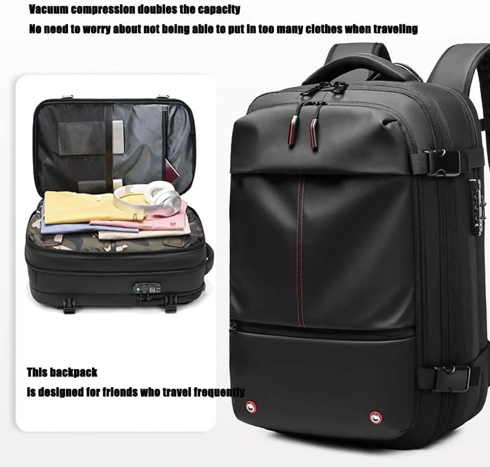 Ezyvac Backpack, Vacuum Seal Travel, Easyvacpac Backpack, 60L Expandable Vaccage Bag Water Resistant (Blue, 19.3 * 12.6 * 6 in)