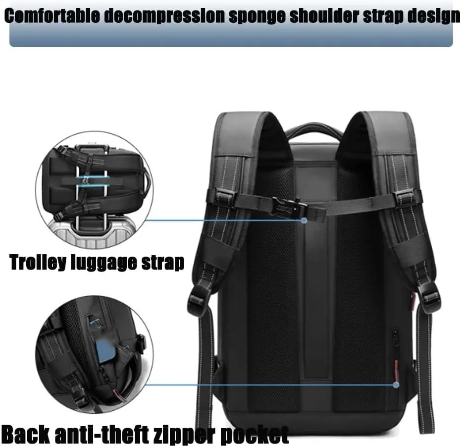 Ezyvac Backpack, Vacuum Seal Travel, Easyvacpac Backpack, 60L Expandable Vaccage Bag Water Resistant (Blue, 19.3 * 12.6 * 6 in)