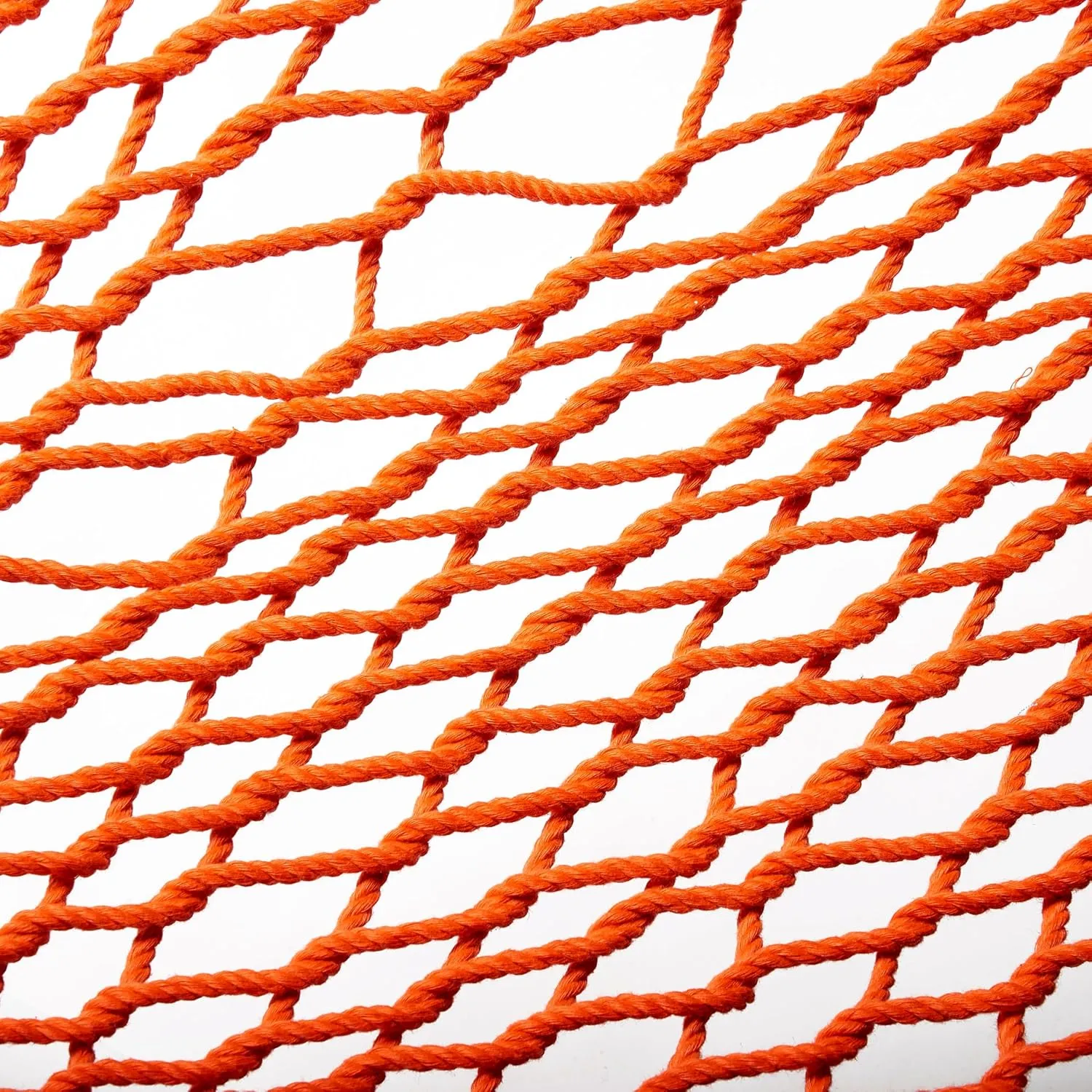 Fab Habitat 12-14 ft Adjustable Quick Dry Recycled Polyester Rope Hammock, Fade Resistant, 2 Person Indoor/Outdoor (460lbs Capacity) for Patio, Poolside, Backyard, Garden, Balcony, Miami - Tangerine