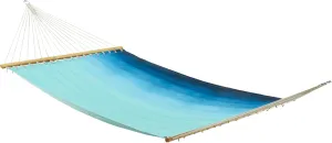 Fab Habitat Ombre Recycled Polyester Hammock - Big Sur - Teal - Indoor/Outdoor, Quick Dry, 2 Person 460 lbs Capacity - Patio, Poolside, Backyard, Garden, Beach, Balcony - 12-14 ft Adjustable