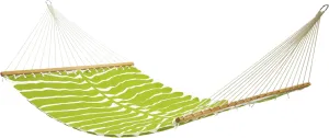 Fab Habitat Tropical Leaf Recycled Polyester Hammock - Hilo - Green - Indoor/Outdoor, Quick Dry, 2 Person 460 lbs Capacity - Patio, Poolside, Backyard - 12-14 ft Adjustable