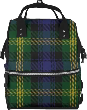 Fashion Diaper Bag Mummy Backpack Gordon Tartan Clan Nappy Bag Large Capacity Baby Care Bags For Mom Dad