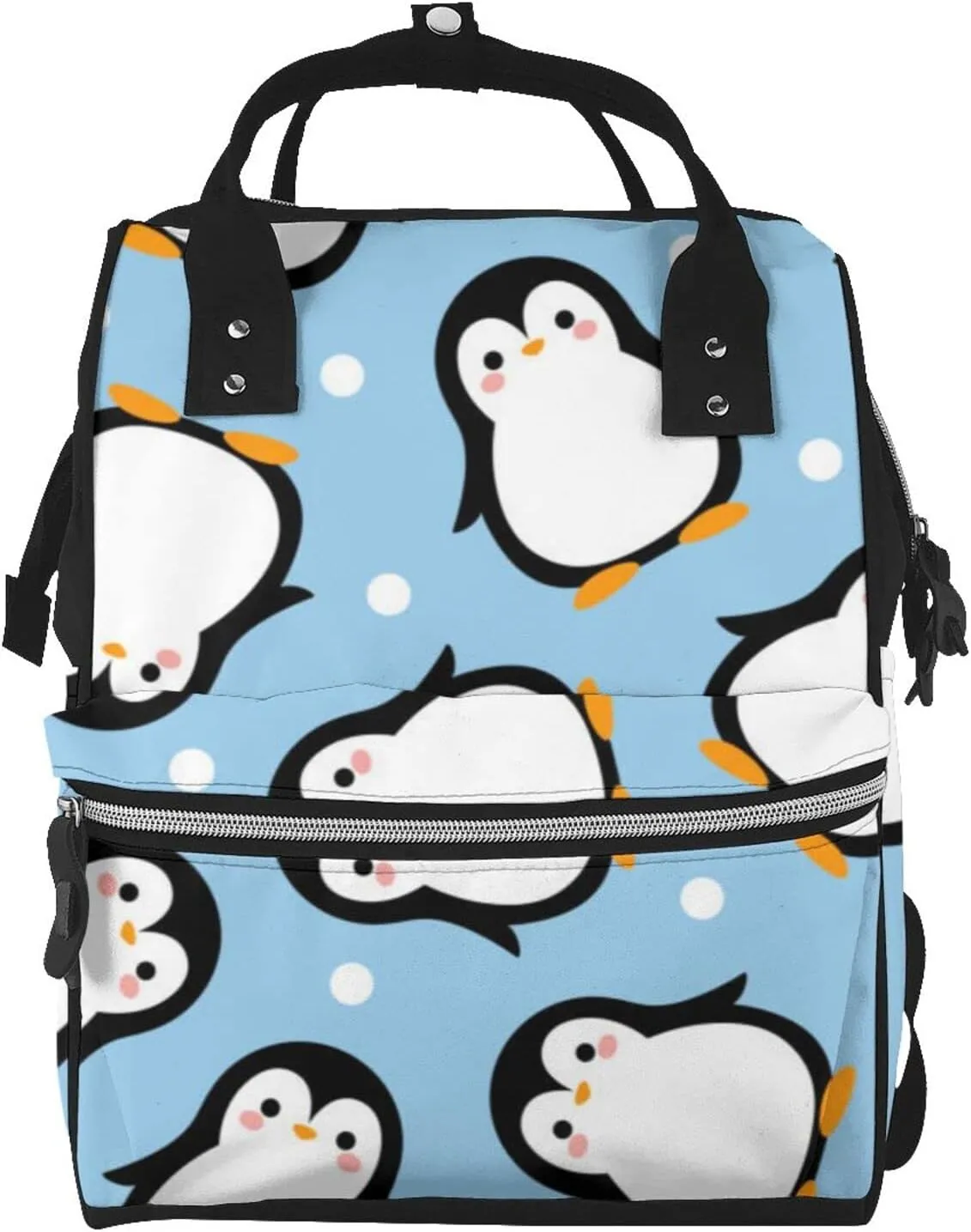 Fashion Diaper Bag Mummy Backpack Penguin Pattern Nappy Bag Large Capacity Baby Care Bags For Mom Dad