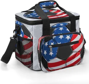 Fiery Red Sky 22.5L Waterproof Soft Cooler Bag Halloween Horror Scary Insulated Lunch Box for Camping Fishing Beach Road Trips