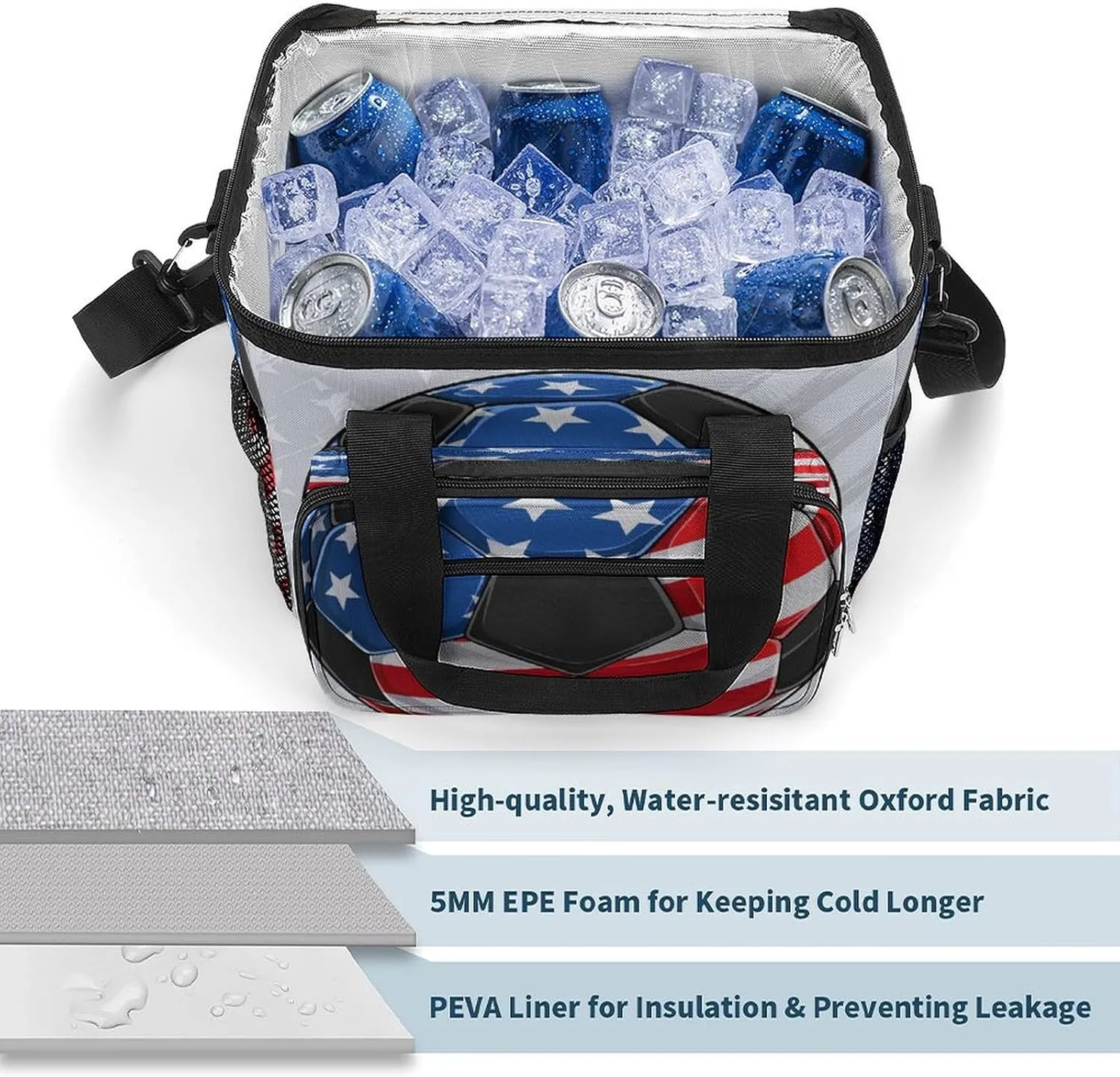 Fiery Red Sky 22.5L Waterproof Soft Cooler Bag Halloween Horror Scary Insulated Lunch Box for Camping Fishing Beach Road Trips