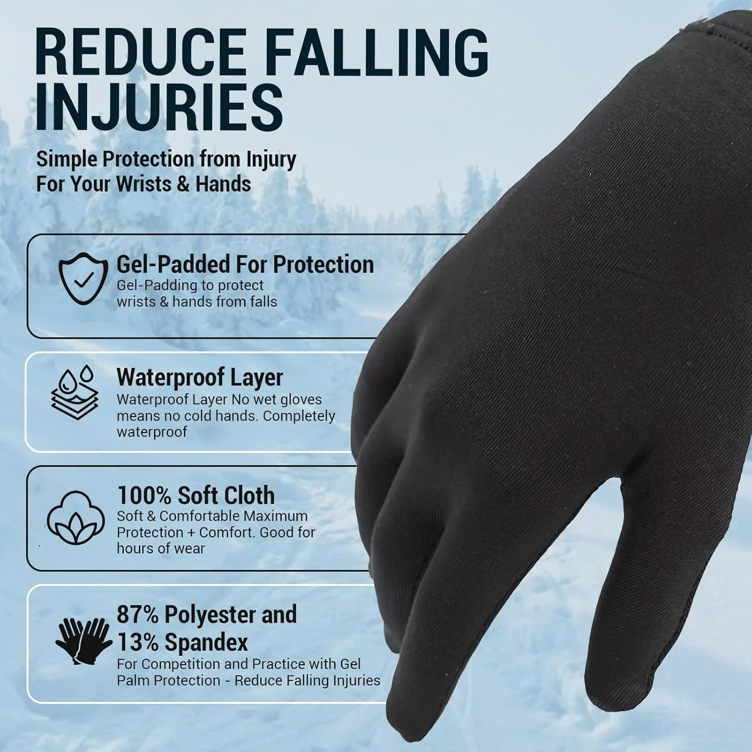 Figure Skating Gloves for Girls | Gel Padded Ice Skate Gloves | Thermal, Padded Wrist Protection | Multiple Colors