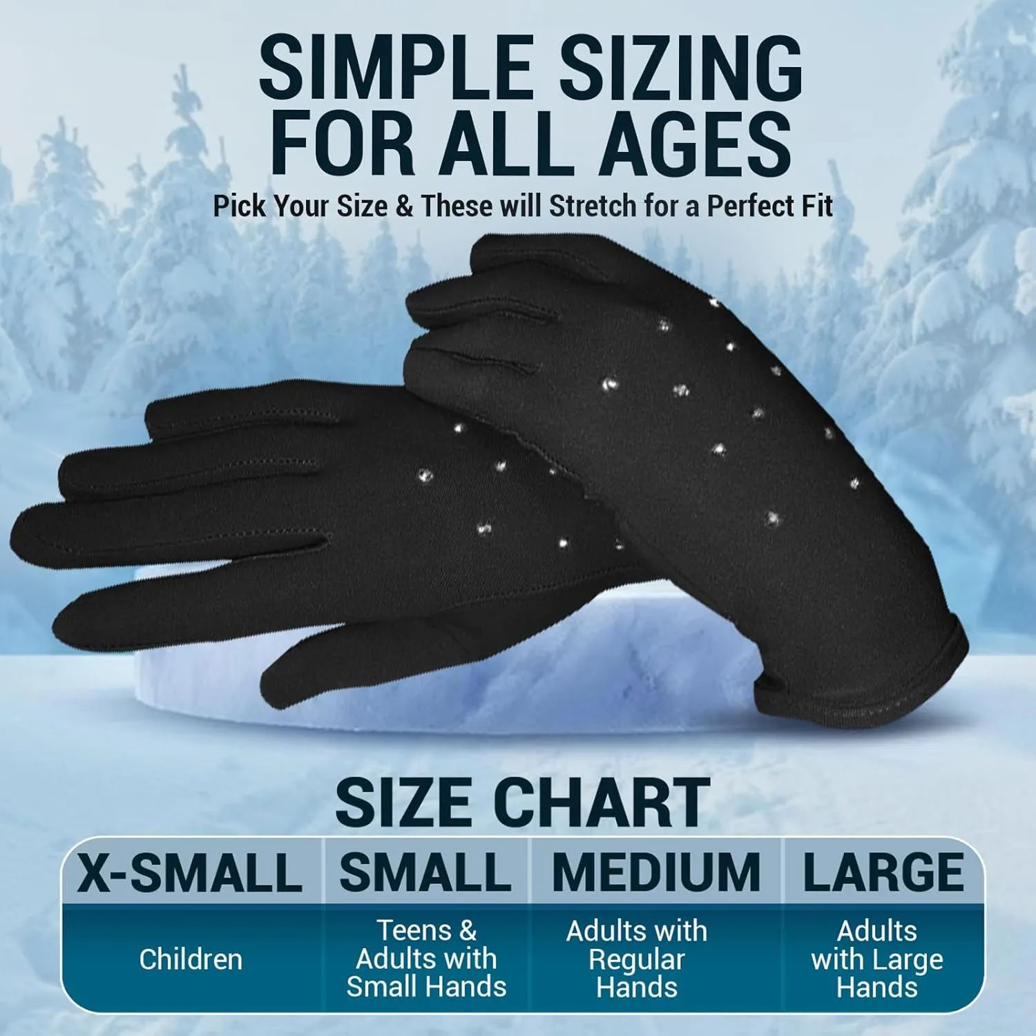 Figure Skating Gloves for Girls | Gel Padded Ice Skate Gloves | Thermal, Padded Wrist Protection | Multiple Colors