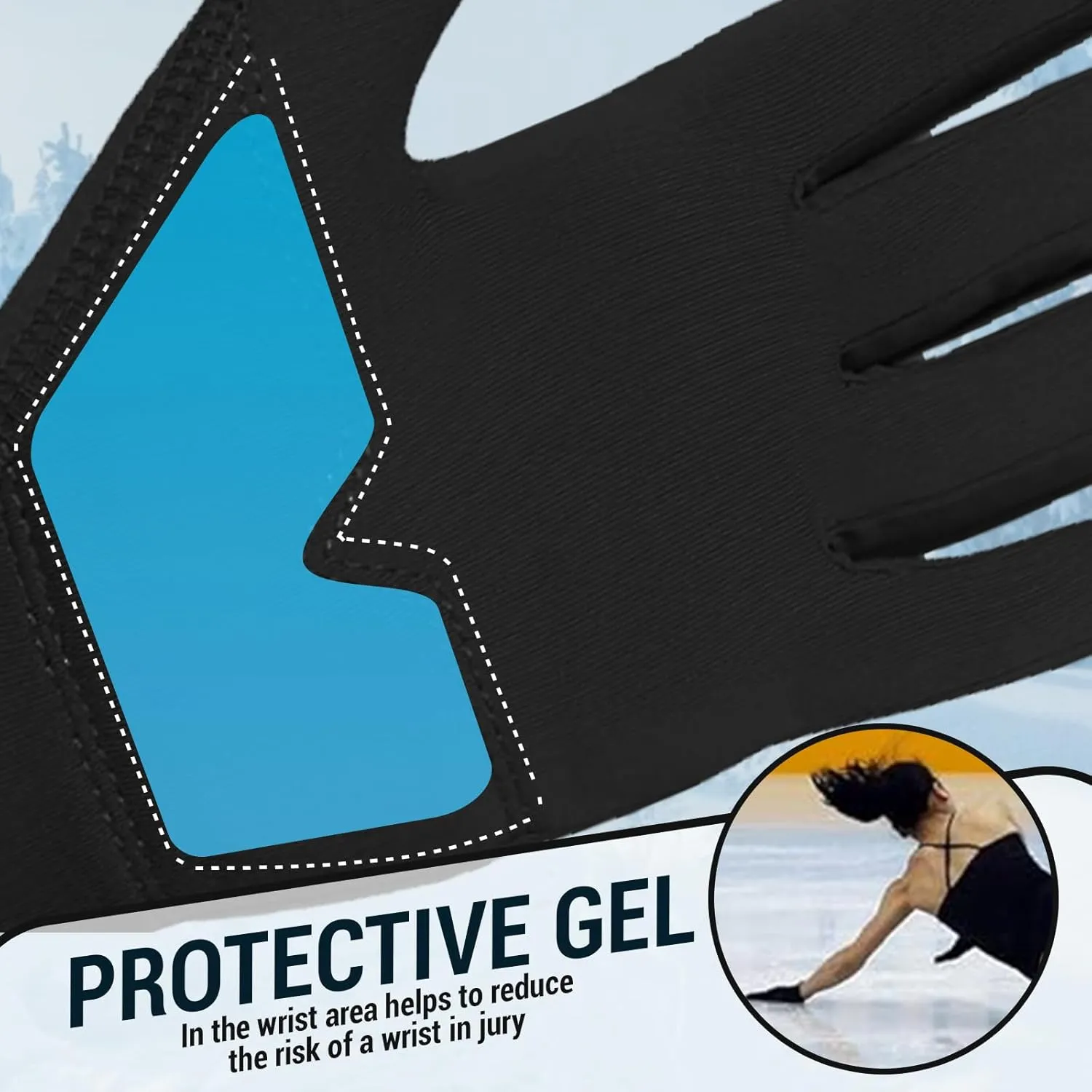 Figure Skating Gloves for Girls | Gel Padded Ice Skate Gloves | Thermal, Padded Wrist Protection | Multiple Colors