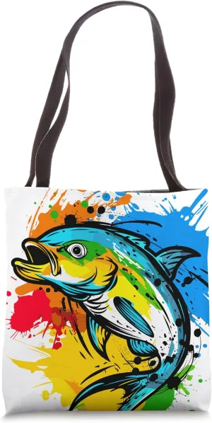 Fishing Art Fisherman Tote Bag