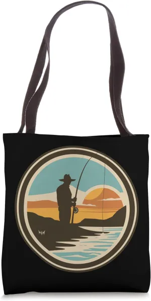 Fishing Artwork Tote Bag