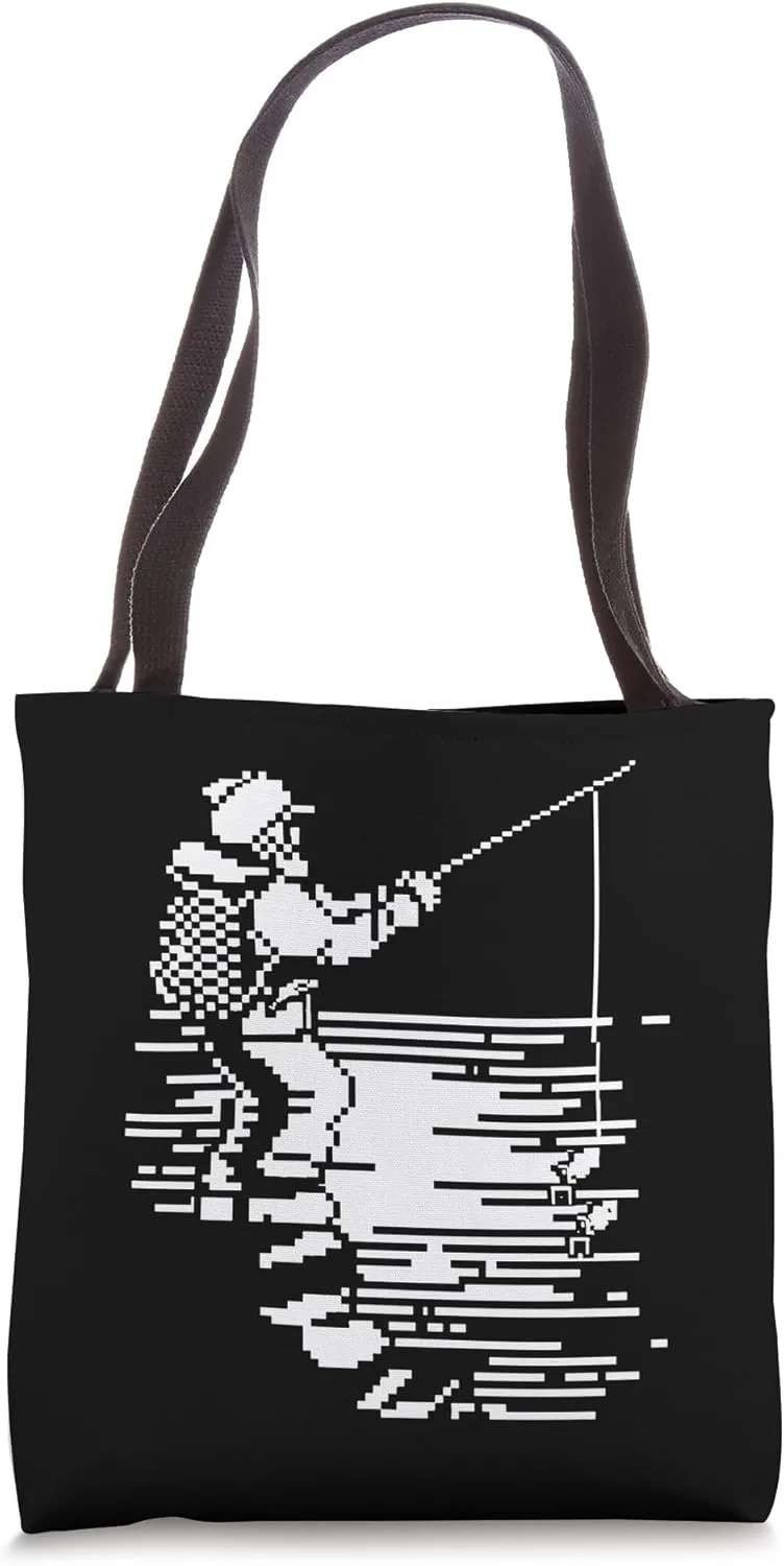 Fishing Pixel Art Tote Bag