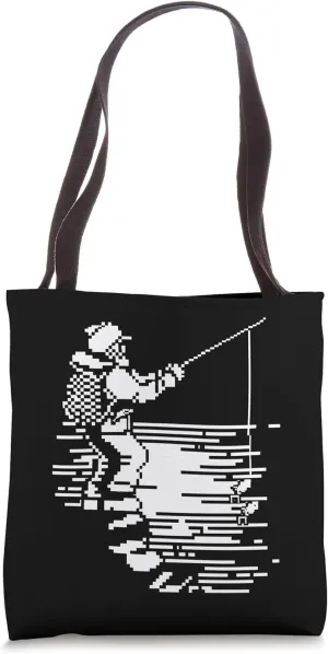 Fishing Pixel Art Tote Bag