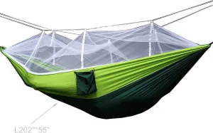 FixtureDisplays® Portable Hammock Jungle Camping with Mosquito Net Outdoor Hanging Sleeping Bed 16117