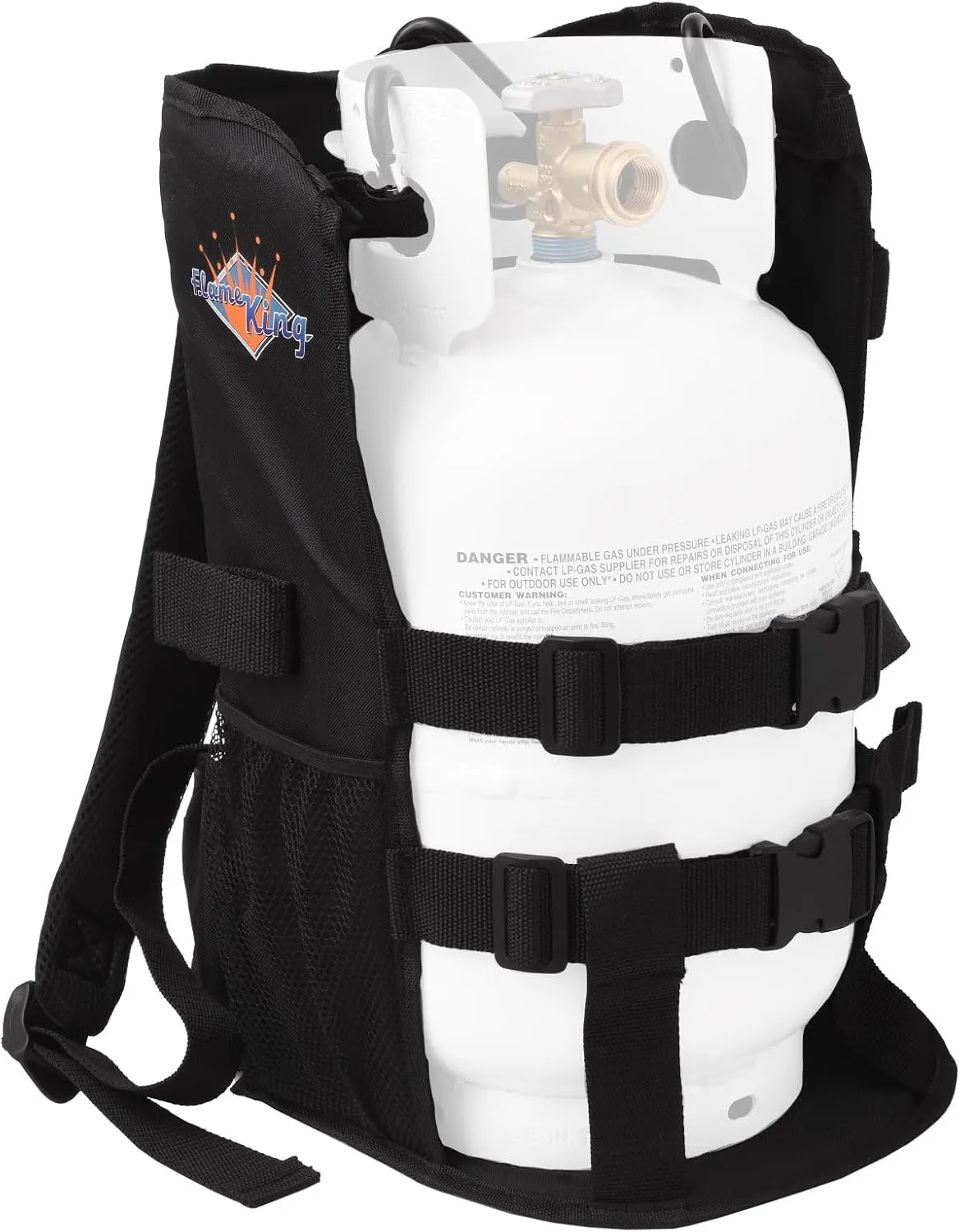 Flame King Propane Tank Backpack Carrier for 5LB or 10LB Cylinders for Weed Burning (Tank & Torch Sold Separately)