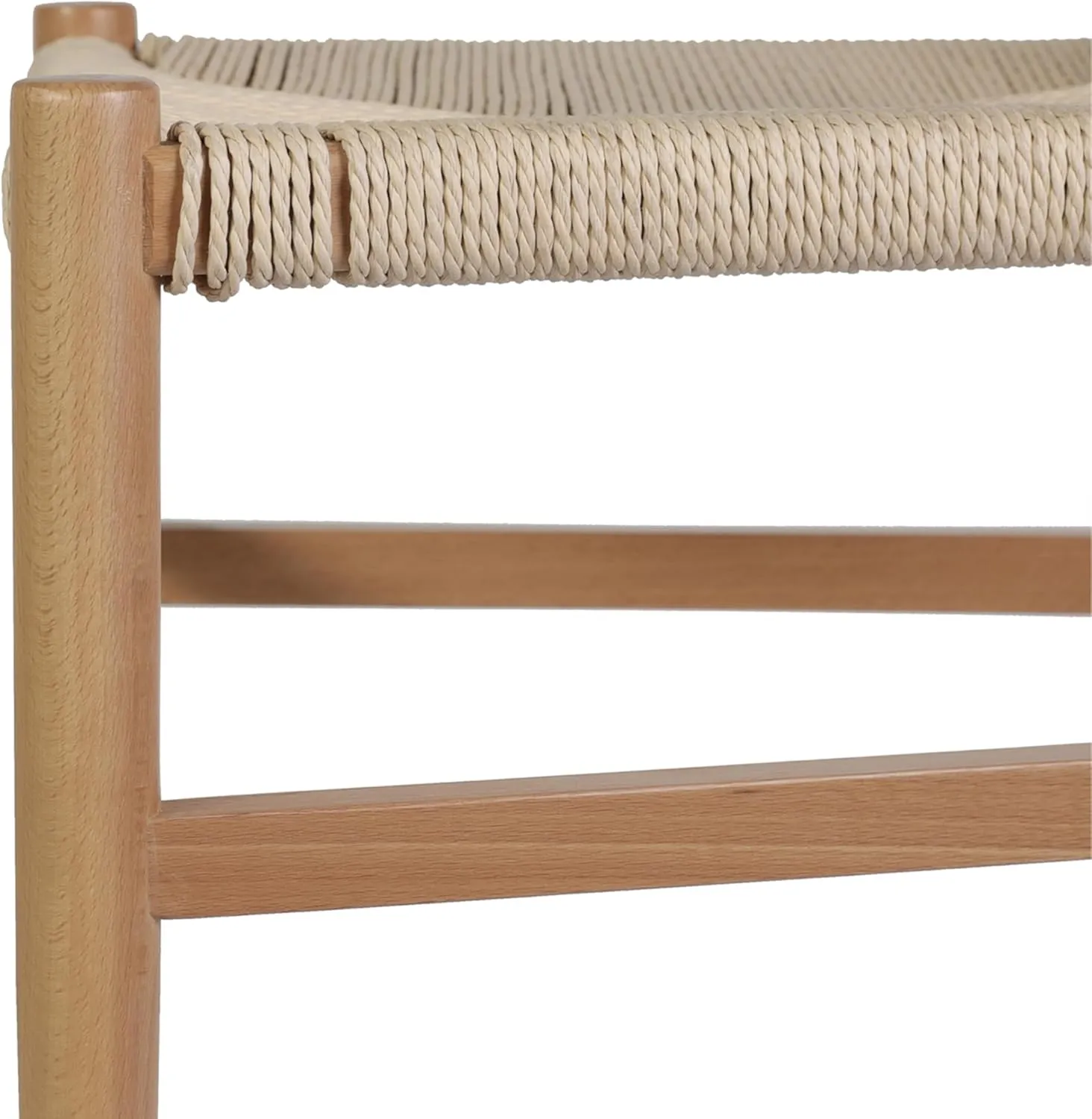 Flash Furniture Logan Commercial Wood Dining Chair, Wishbone Style, Stackable Design, Solid Wood Frame, Kraft Paper Seat, Mortise and Tenon, Oak/Natural