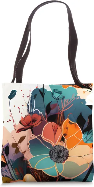 Floral Boho Foliage Flower Flora Nature Vegetation Flowery Tote Bag