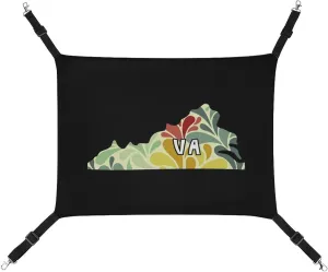 Floral Virginia Hanging Cat Bed Soft Breathable Pet Hammock for Cage Pet Sleeper for Kitten Ferret Puppy Rabbit