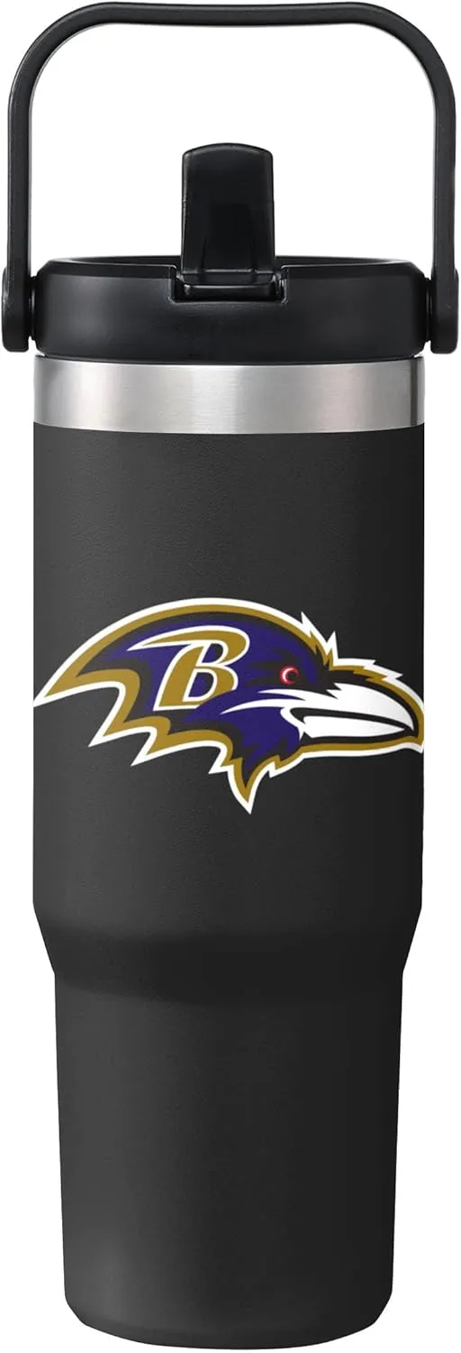 FOCO NFL Unisex-Adult NFL Team Logo Insulated Travel Mug 30oz Straw Tumbler