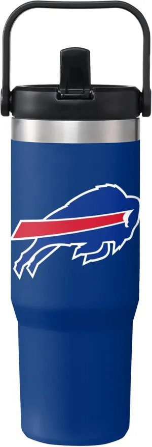 FOCO NFL Unisex-Adult NFL Team Logo Insulated Travel Mug 30oz Straw Tumbler