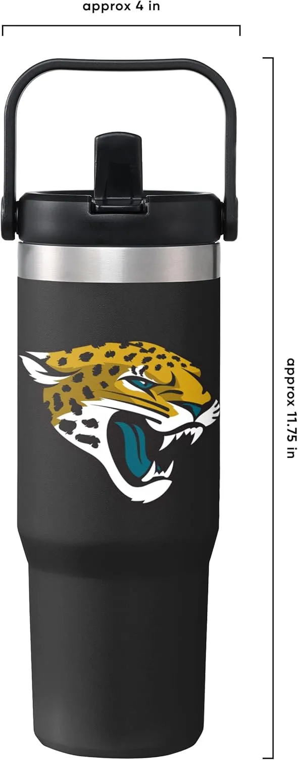 FOCO NFL Unisex-Adult NFL Team Logo Insulated Travel Mug 30oz Straw Tumbler