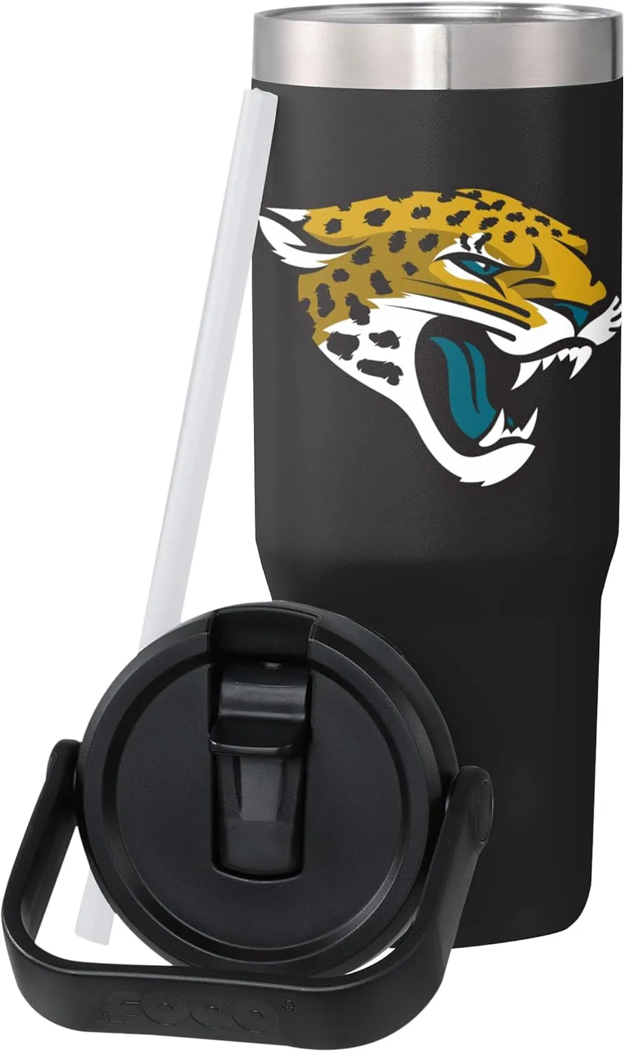 FOCO NFL Unisex-Adult NFL Team Logo Insulated Travel Mug 30oz Straw Tumbler