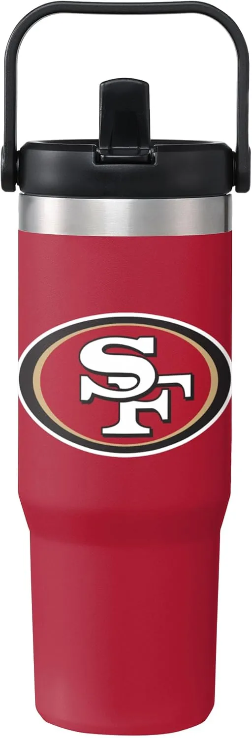 FOCO NFL Unisex-Adult NFL Team Logo Insulated Travel Mug 30oz Straw Tumbler