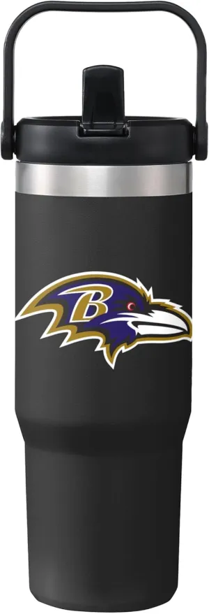 FOCO NFL Unisex-Adult NFL Team Logo Insulated Travel Mug 30oz Straw Tumbler