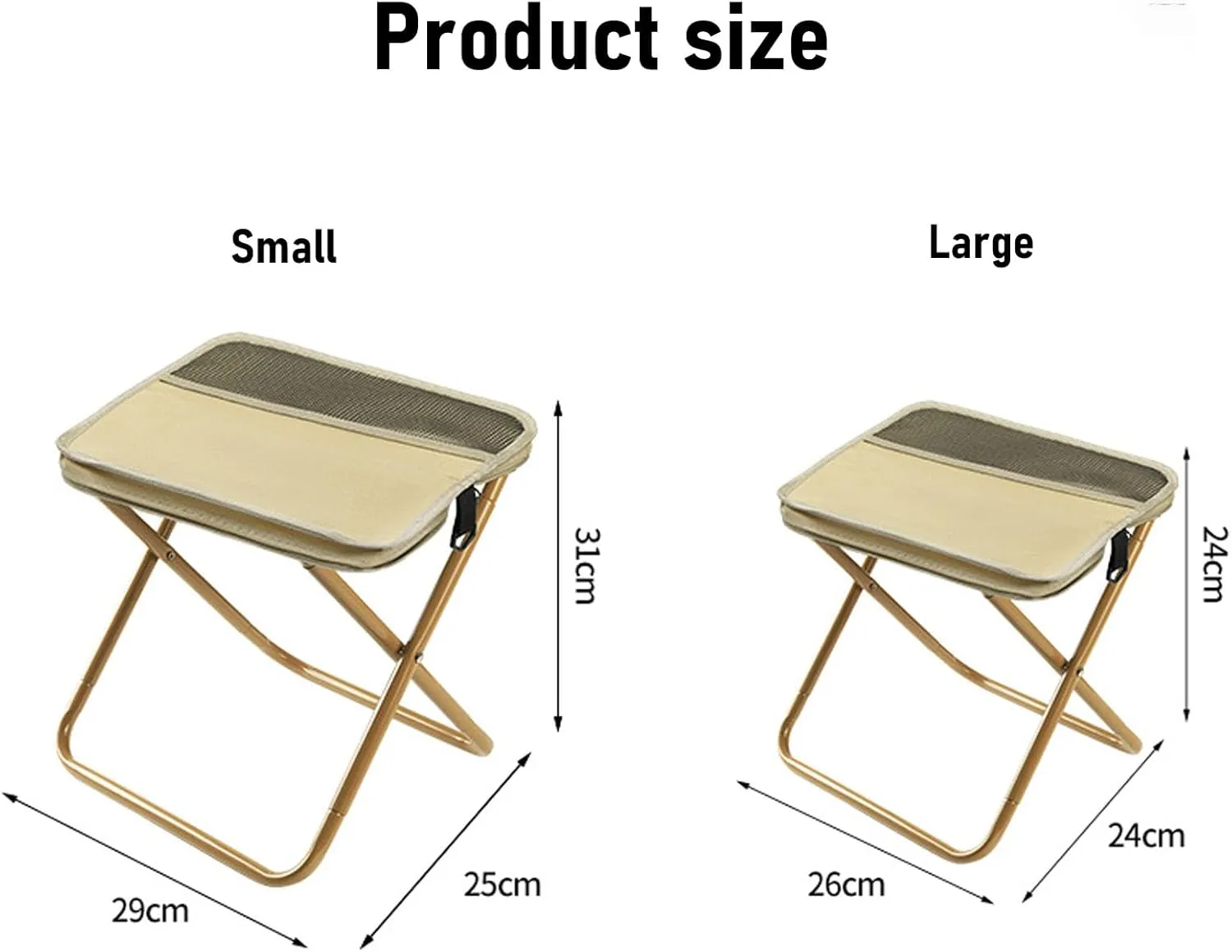 Foldable Backpack Stool, Portable Foldable Stool Chair for Bus Subway Fishing Camping and Hiking Outdoor Busy Commuters (Green-Large)