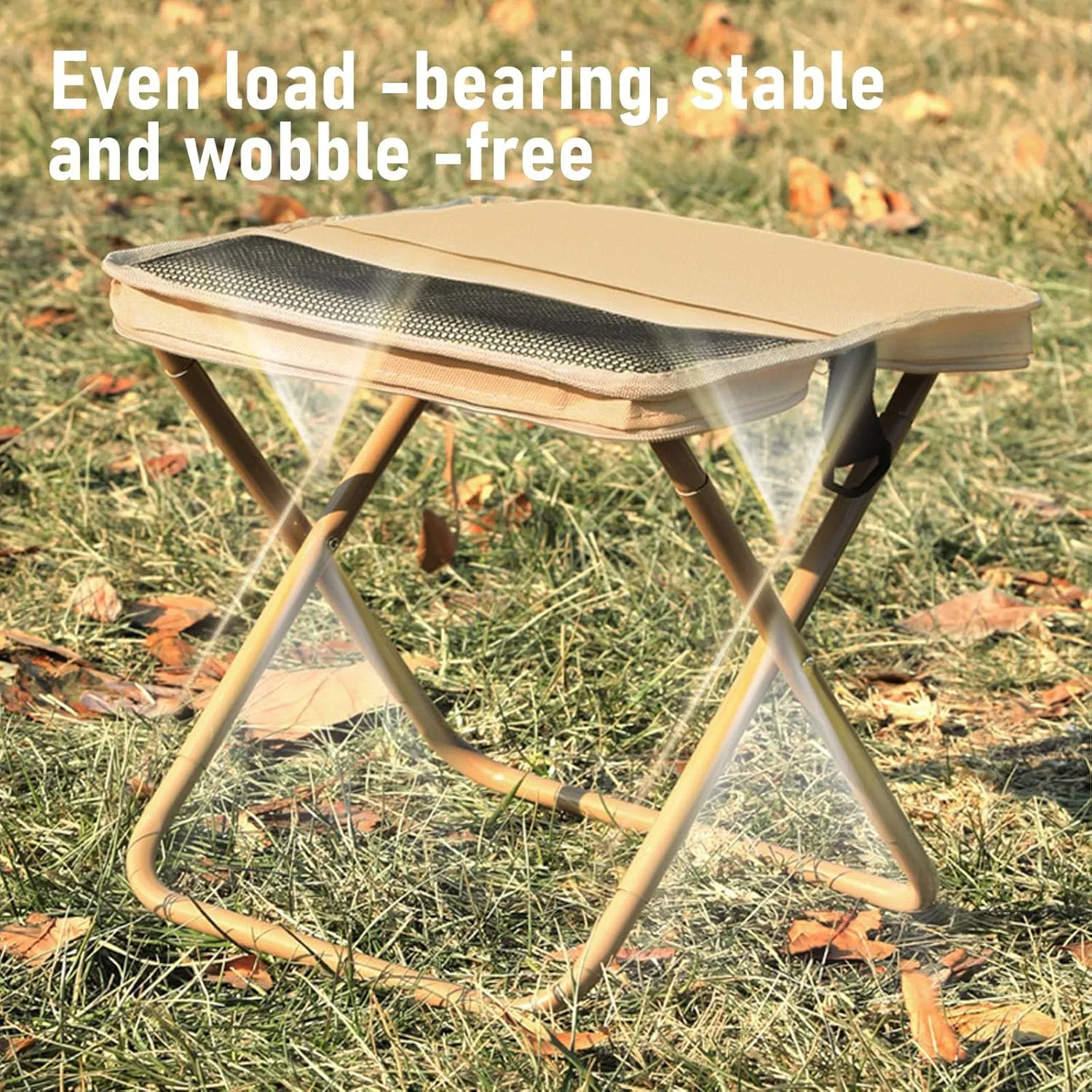 Foldable Backpack Stool, Portable Foldable Stool Chair for Bus Subway Fishing Camping and Hiking Outdoor Busy Commuters (Green-Large)
