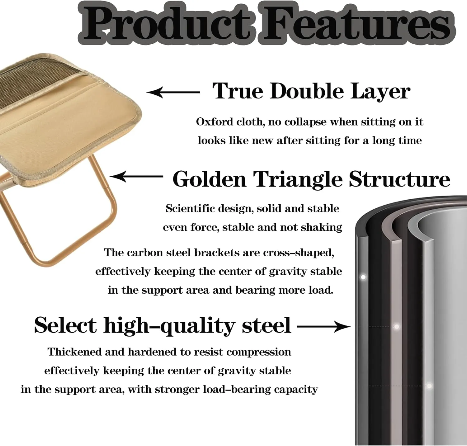 Foldable Backpack Stool, Portable Mini Outdoor Camping Folding Seat with Adjustable Shoulder Strap, Lightweight Outdoor Camping Stool for Camping, Fishing, Hiking, Outdoor Barbecue (Green-S)