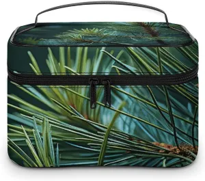 Foldable Travel Luggage Bag for Men And Women, Dry And Wet Separation Portable Travel Luggage Bag, Pine Tree Green Needles Printed Waterproof Sports Luggage Bag, Fitness Bag