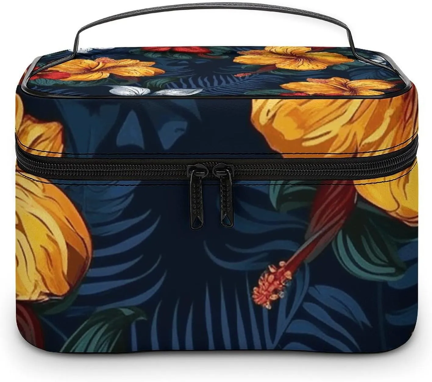 Foldable Travel Luggage Bag for Men And Women, Dry And Wet Separation Portable Travel Luggage Bag, Realistic Hawaiian Flowers Printed Waterproof Sports Luggage Bag, Fitness Bag
