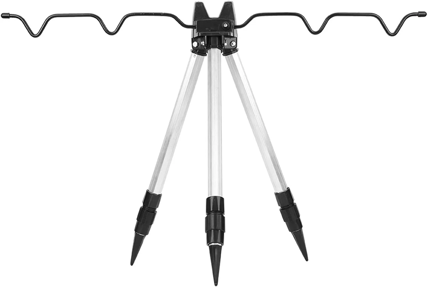 Folding Fishing Rods Tripod Stand, Mini Aluminum Alloy Fishing Pole Holder Ice Fishing Rod Holder Bracket Equipment Accessory for Fishing Lover Outdoor