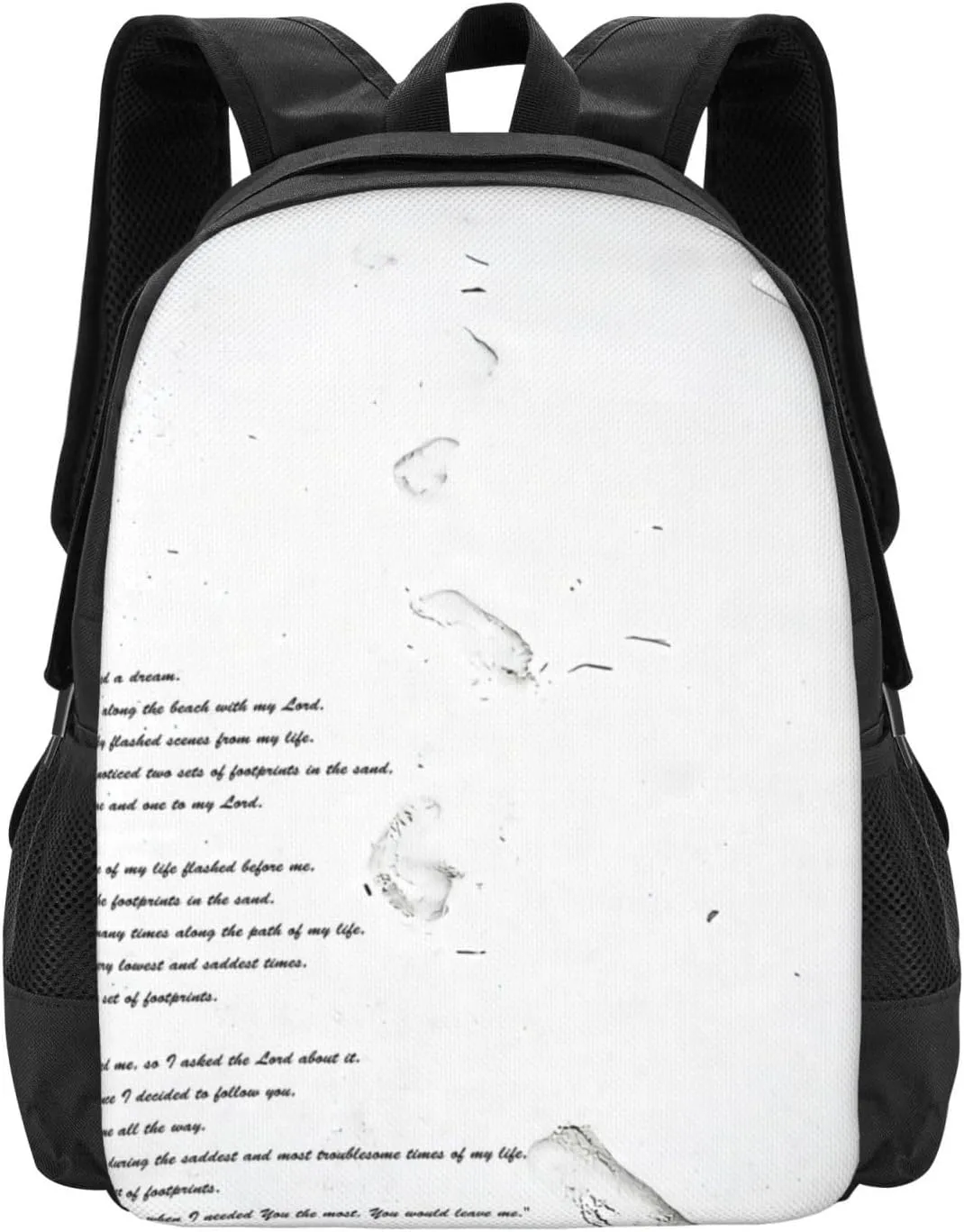 Footprints In The Sand Lightweight Packable Backpack Travel Casual Hiking Daypack Foldable Backpack For Men Women