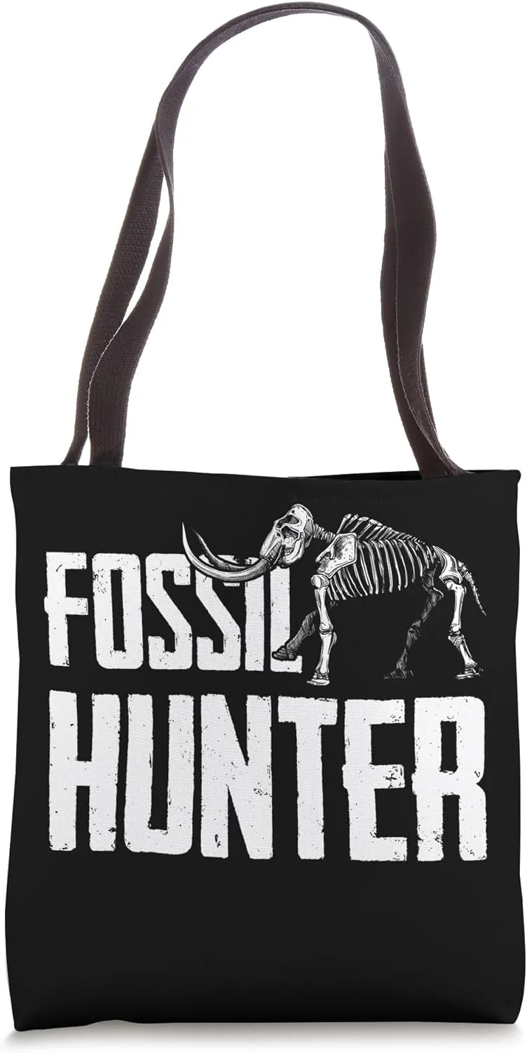 Fossil Hunter Dinosaur Mammoth Ice Age Museum Paleontology Tote Bag
