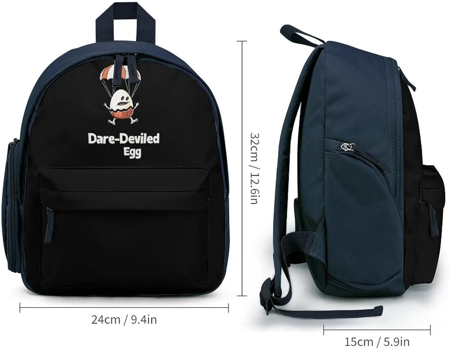 Funny Egg Dare-Deviled Egg Laptop Backpack 12.6 Inch Lightweight Travel Daypack Bookbag Blue-style