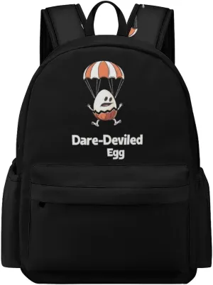 Funny Egg Dare-Deviled Egg Travel Backpack 16.5 Inch Lightweight Laptop Bag Daypack for Men Women
