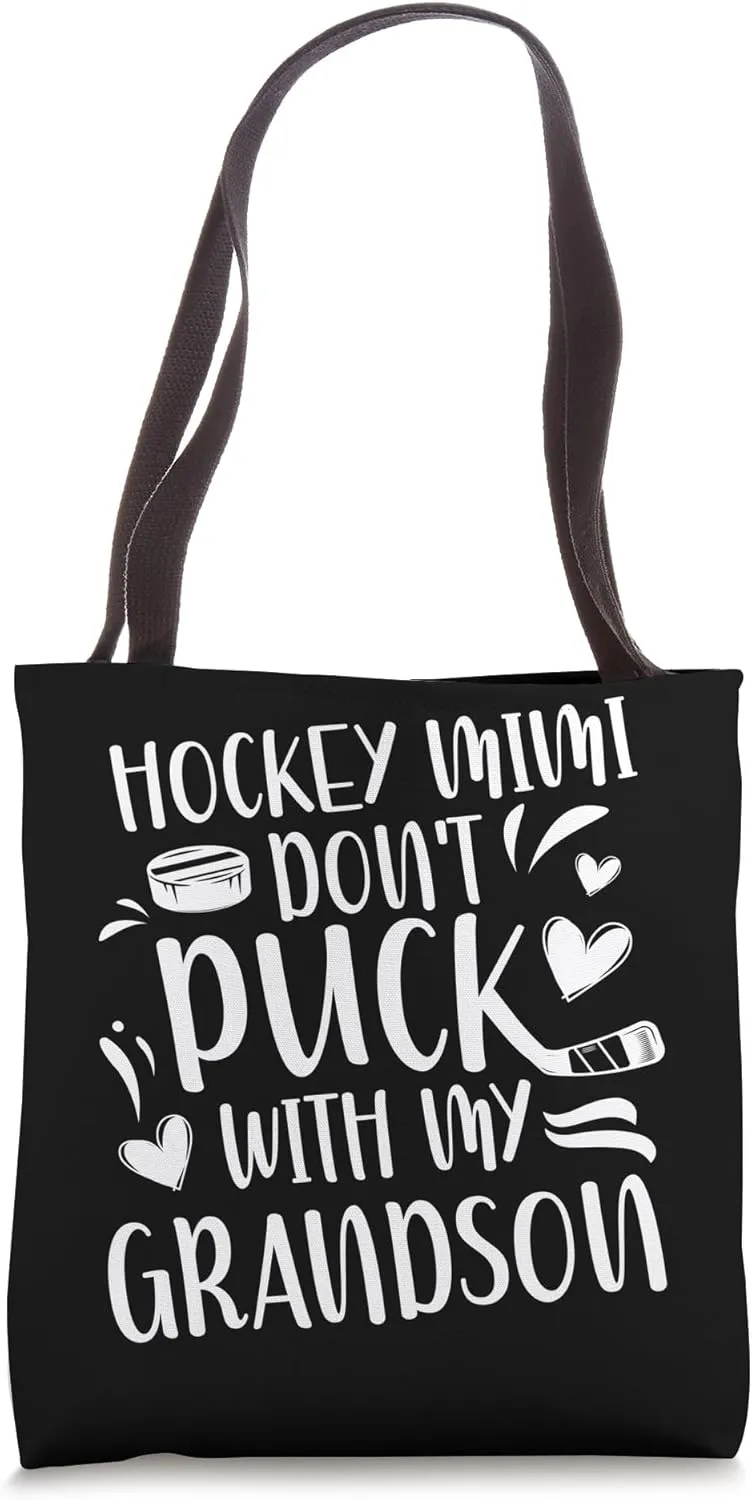 Funny Hockey Mimi Grandma Mimi Of A Hockey Player Tote Bag