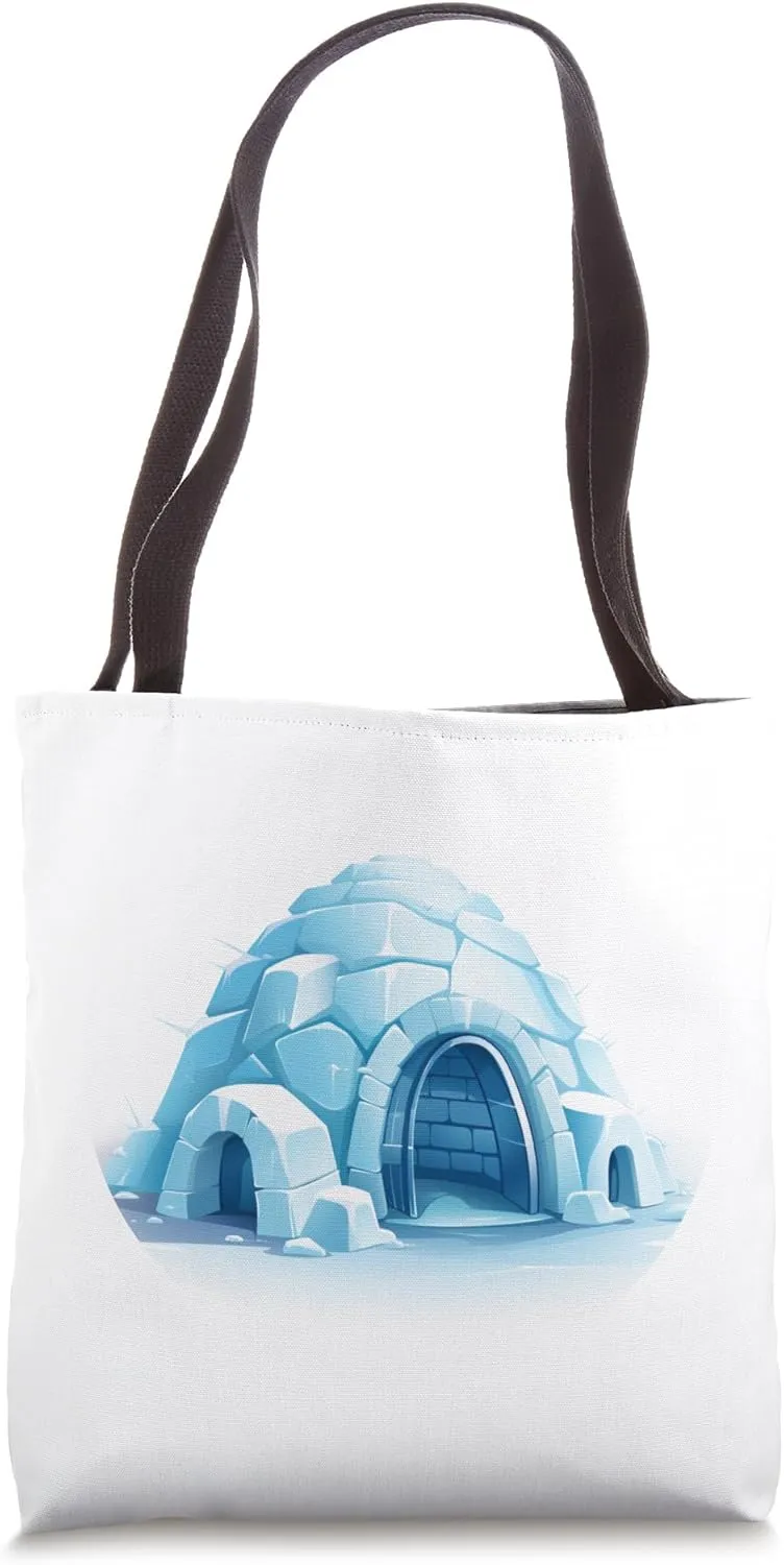 Funny Ice cold House for Igloo Builder and Snow Hut Lovers Tote Bag