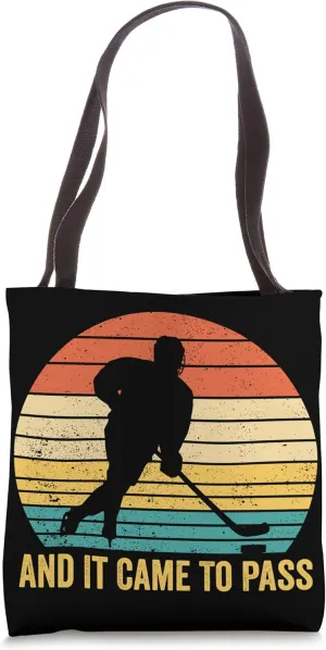 Funny Mormon Missionary LDS Ice Hockey And It Came To Pass Tote Bag