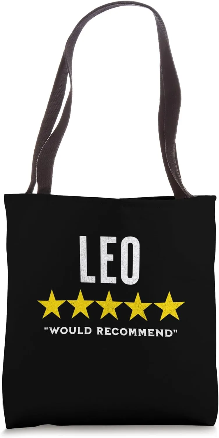 Funny star rating & Criticism of zodiac sign leo Tote Bag