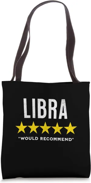 Funny star rating & Criticism of zodiac sign Libra Tote Bag