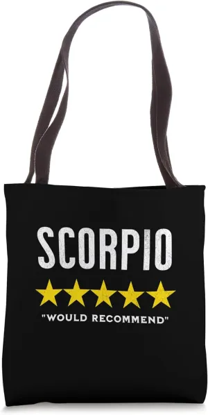 Funny star rating & Criticism of zodiac sign Scorpio Tote Bag